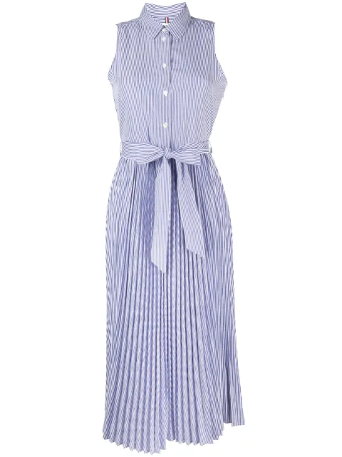Tommy Hilfiger striped pleated shirt dress