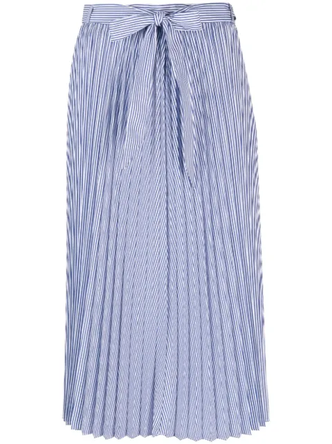 Tommy Hilfiger Ithaka-stripe pleated midi skirt