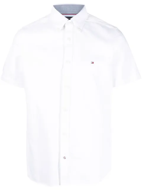 Tommy Hilfiger logo-embroidered short-sleeve shirt