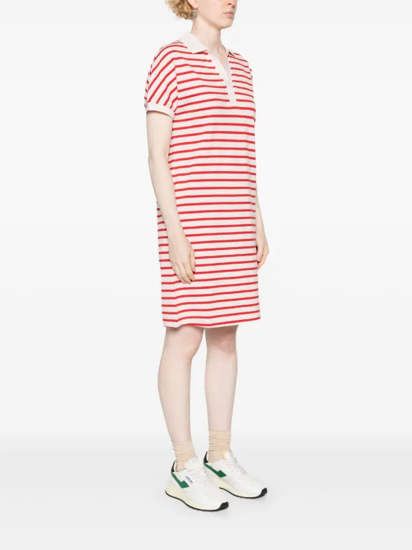 赤と白ストライプ ポロシャツワンピース Tommy Hilfiger ストライプ ポロワンピース | レッド | FARFETCH JP