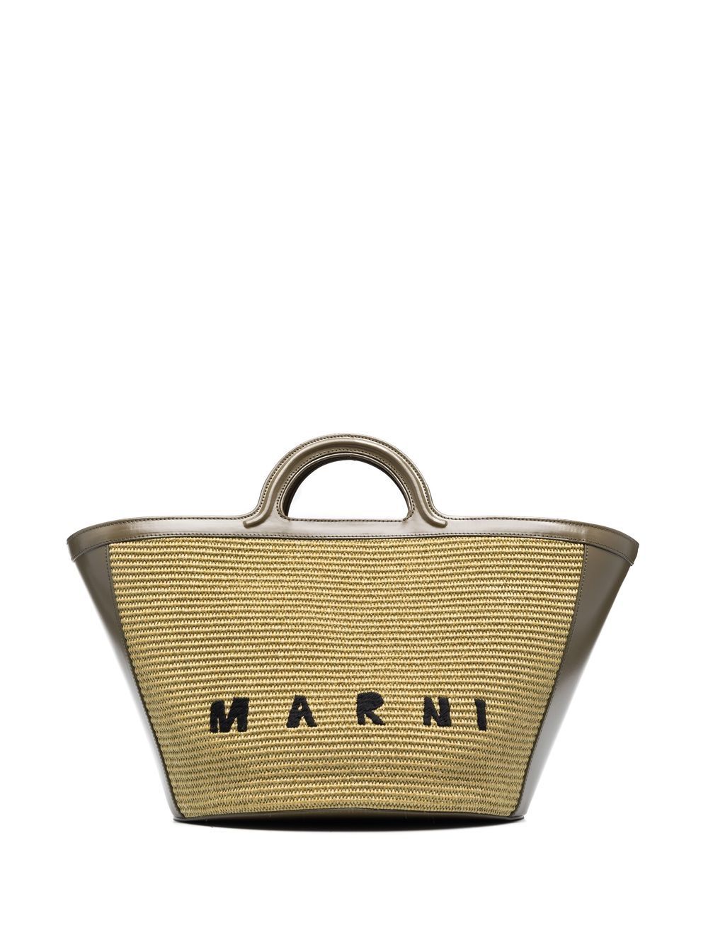 

Marni embroidered-logo detail tote bag - Green