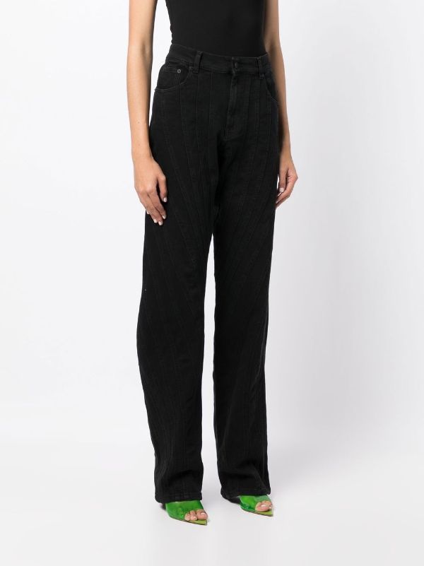 Mugler baggy discount spiral jeans