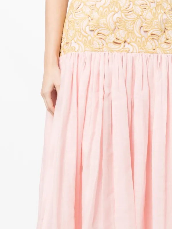 Floral embroidered maxi on sale skirt