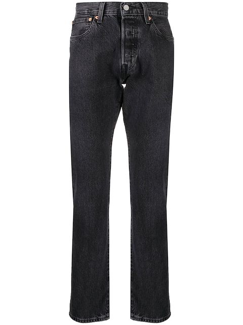 Levi's logo-patch straight-leg jeans