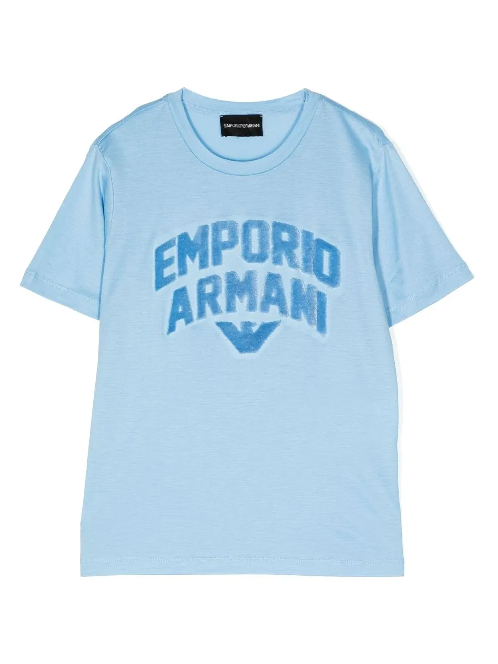 

Emporio Armani Kids playera manga corta con parche del logo - Azul