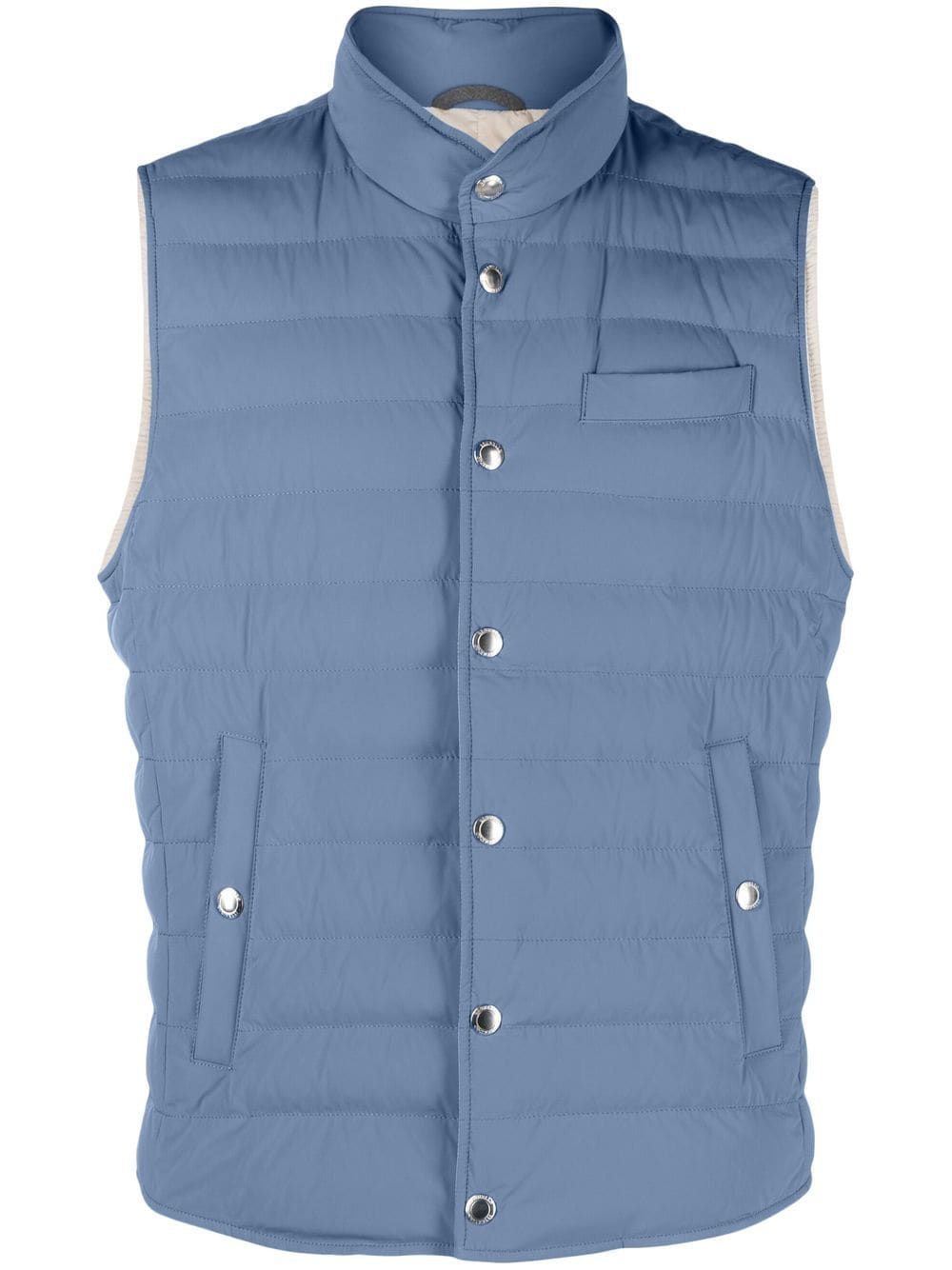 quilted down gilet