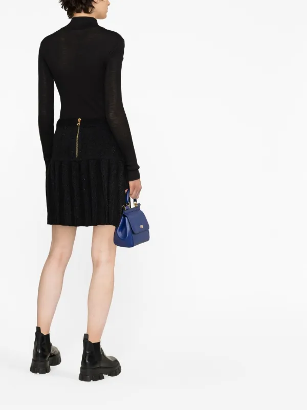 Balmain ハイウエスト スカート | ブラック | FARFETCH JP