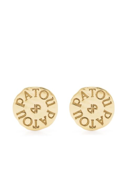 Patou logo-engraved coin earrings