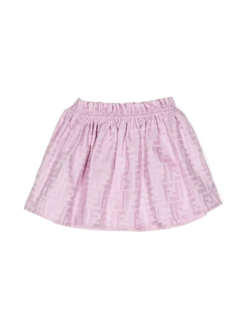 Fendi Kids all-over FF cotton skirt