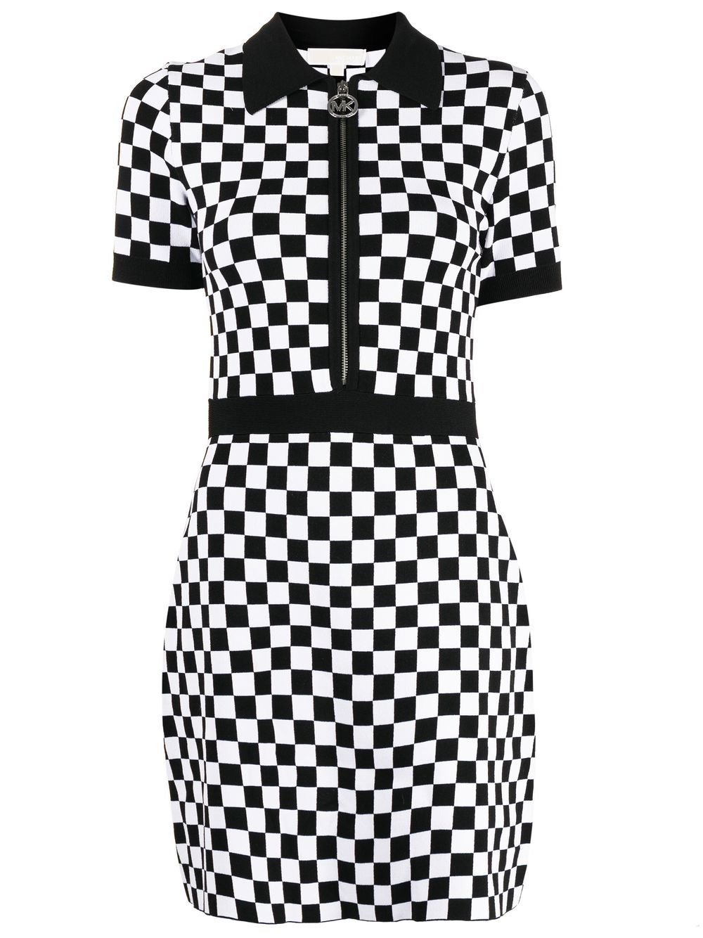 Michael Kors checkerboard-print Polo Zip Dress - Farfetch