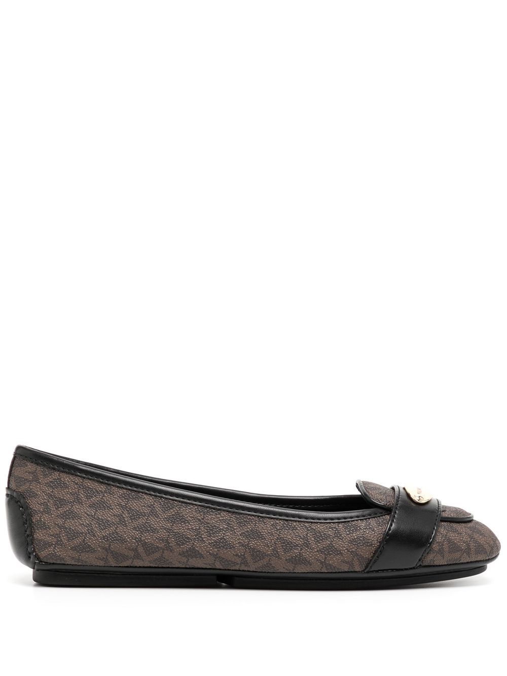 

Michael Michael Kors logo monogram leather loafers - Black