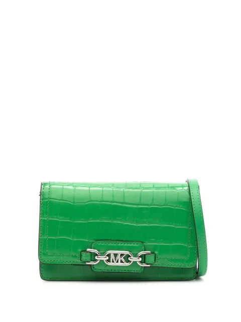 Michael Kors bolsa satchel con placa del logo