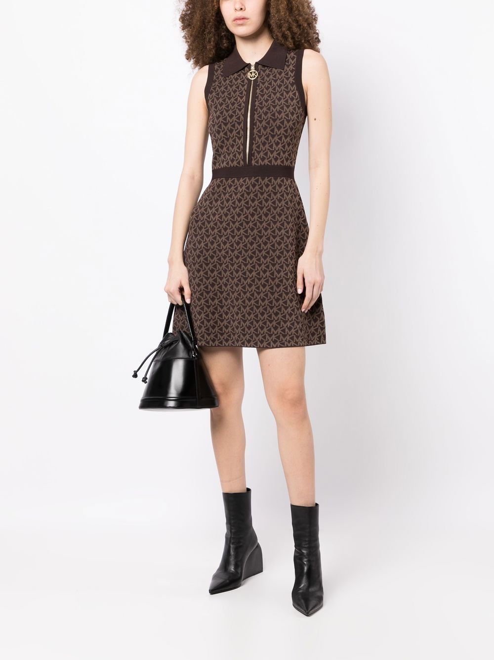 Michael Kors Intarsia jurk - Bruin