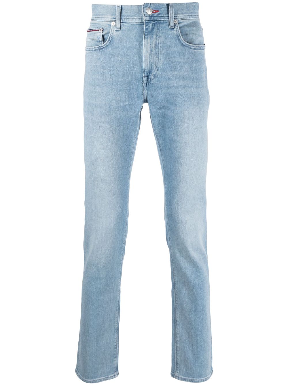 Tommy Hilfiger Bleecker Low-rise Slim-fit Trousers In 1ac Emmet Indigo