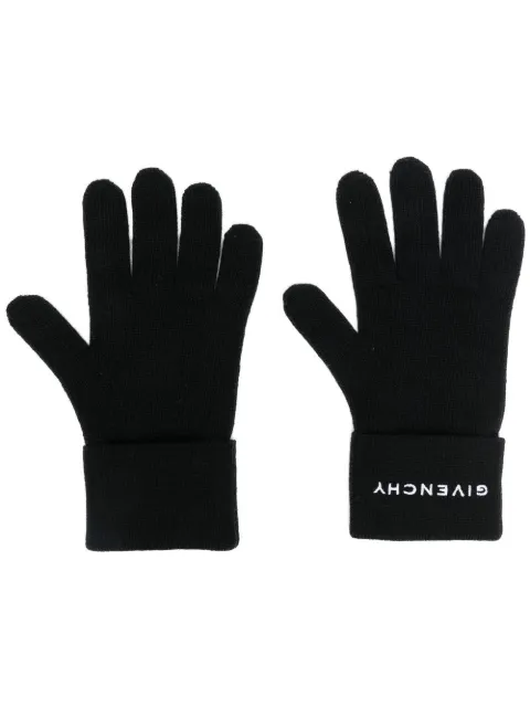 Givenchy intarsia-knit logo gloves