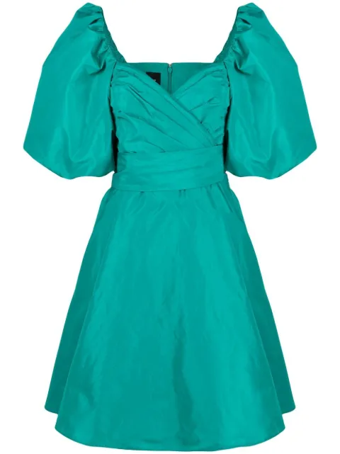 PINKO puff-sleeve flared dress