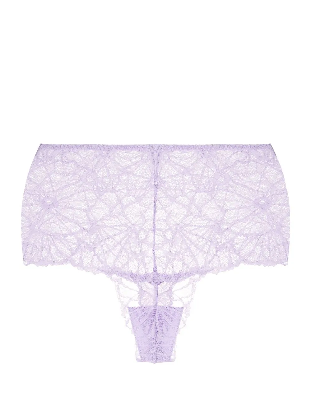 

Dora Larsen high-waisted floral-lace thong - Purple