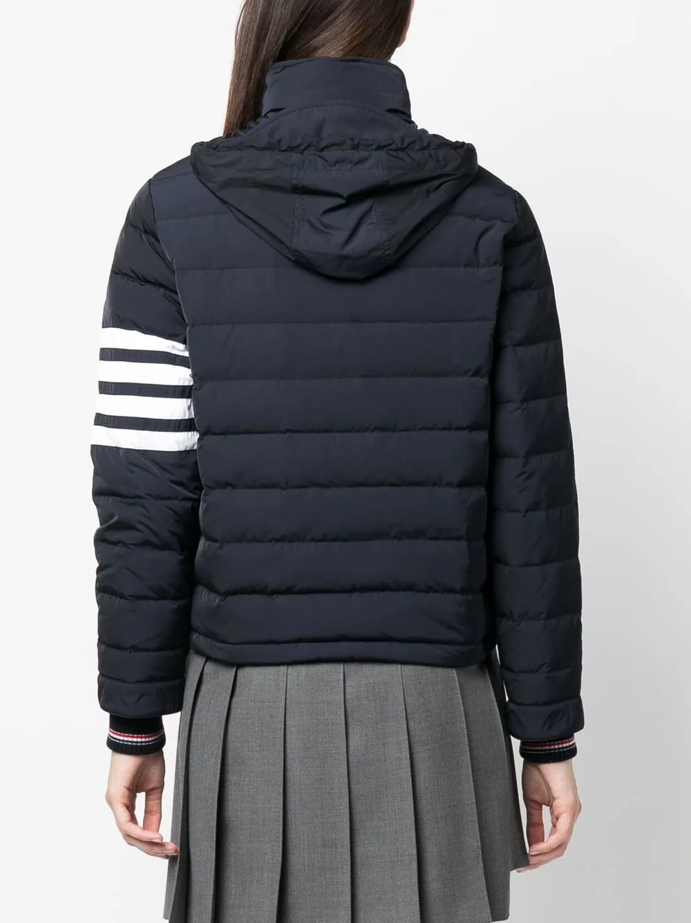 Thom Browne 4-bar Stripe Funnel-neck Ski Jacket In Blau