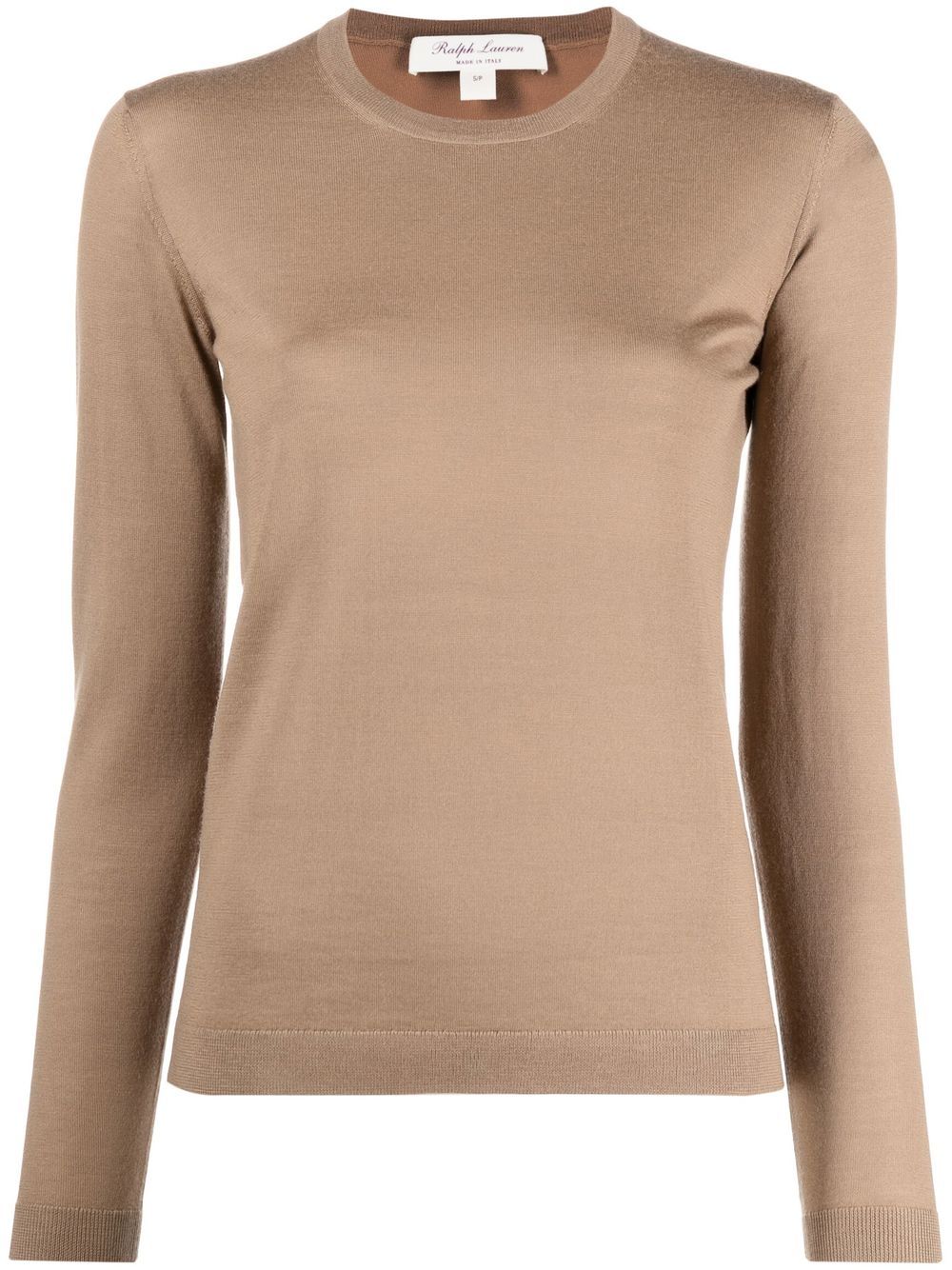Ralph Lauren Cashmere Long-sleeve Sweater In Braun