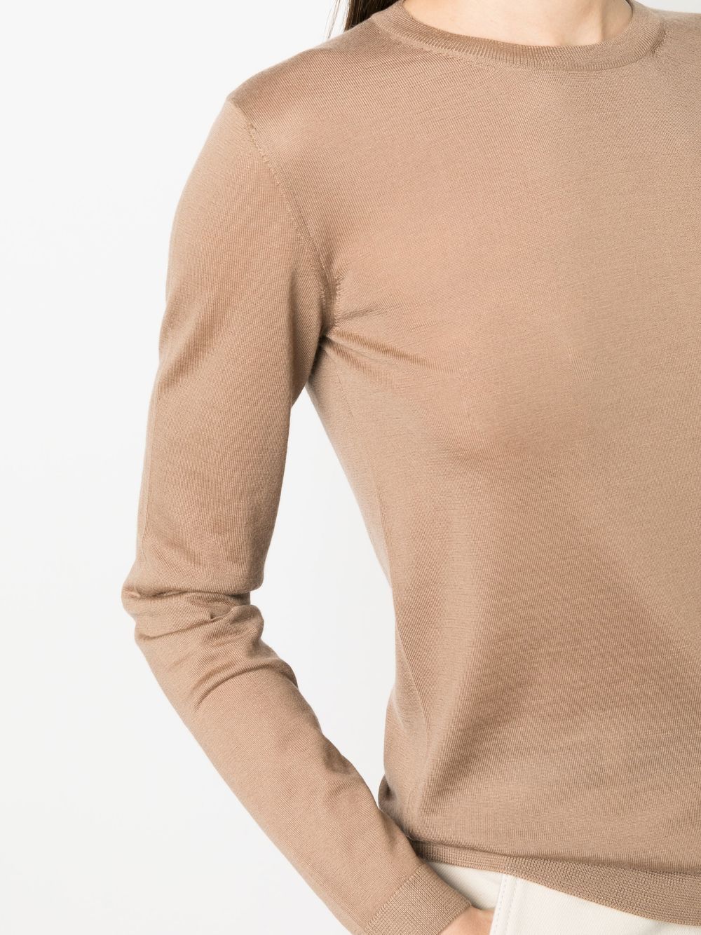 Shop Ralph Lauren Cashmere Long-sleeve Sweater In Braun