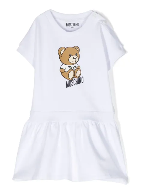 Moschino Kids فستان بطبعة شعار الماركة