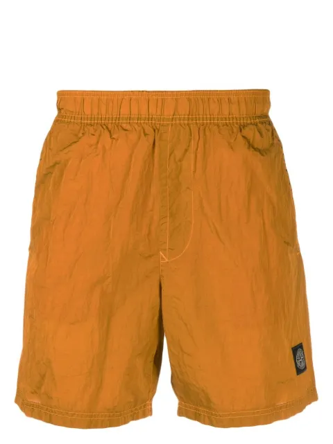 Stone Island embroidered-logo swim shorts