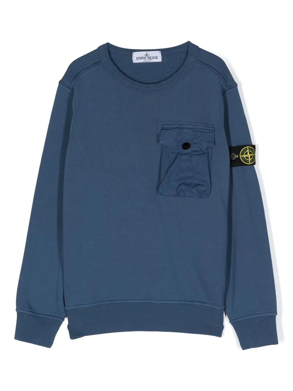 

Stone Island Junior logo-patch sleeve sweatshirt - Blue