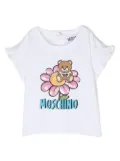Moschino Kids sequin-embellished logo-print T-shirt - White