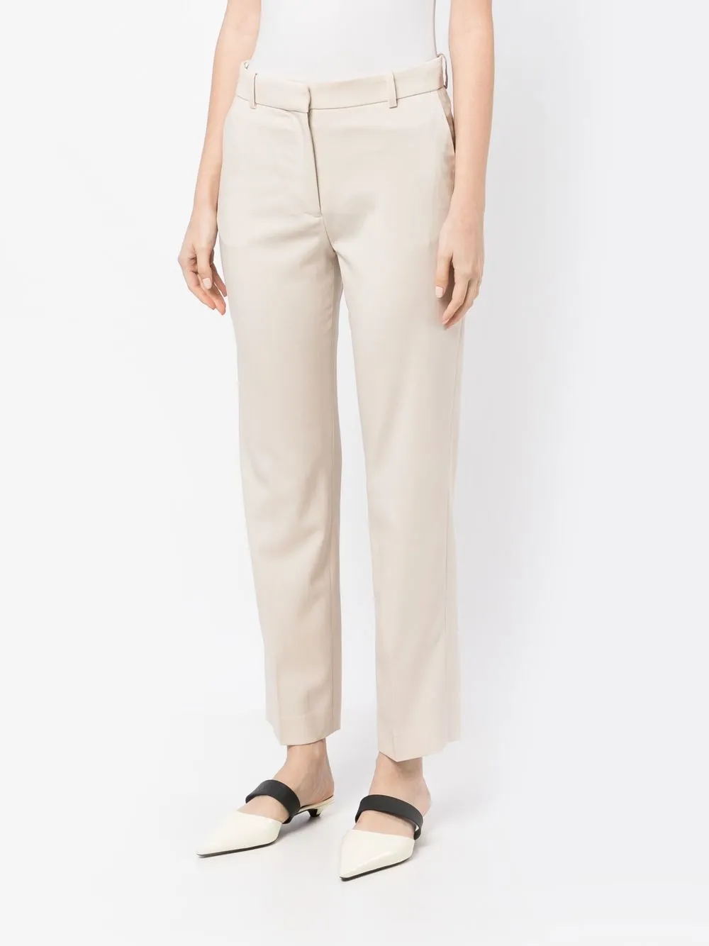 Shop Joseph Straight-leg Tailored Trousers In Neutrals