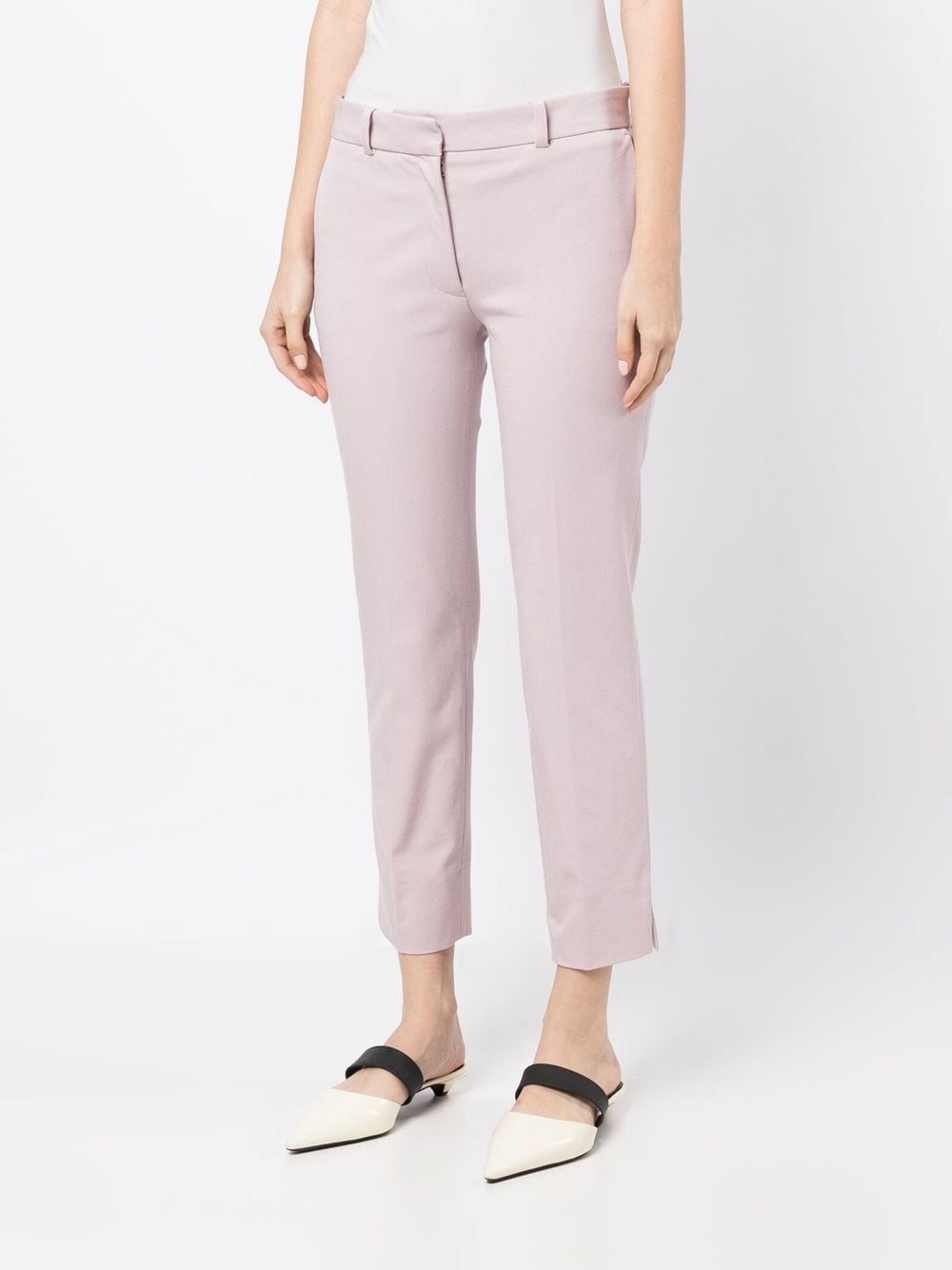 Shop Joseph Cropped Tailored Trousers In Purple
