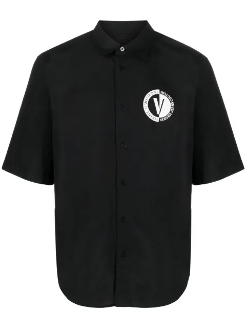 logo print short-sleeve shirt