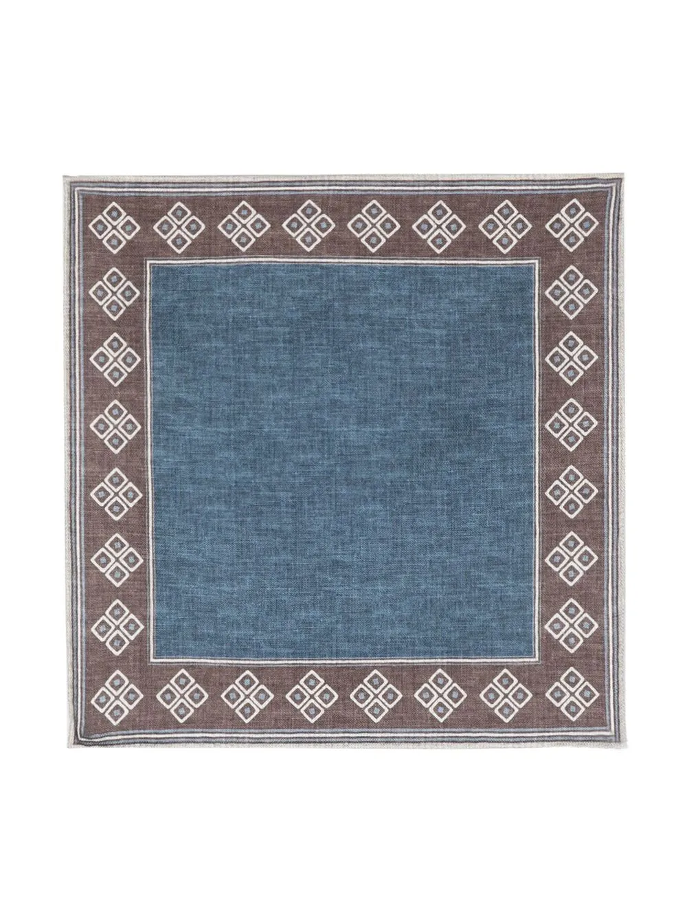 Brunello Cucinelli foulard en soie à mélange d'imprimés | bleu | Image 1