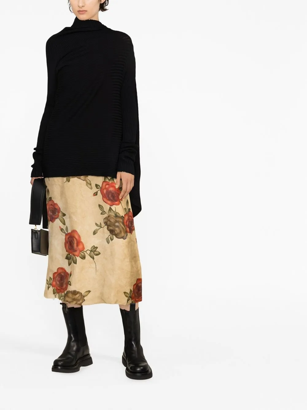 

Marques'Almeida draped turtleneck jumper - Black