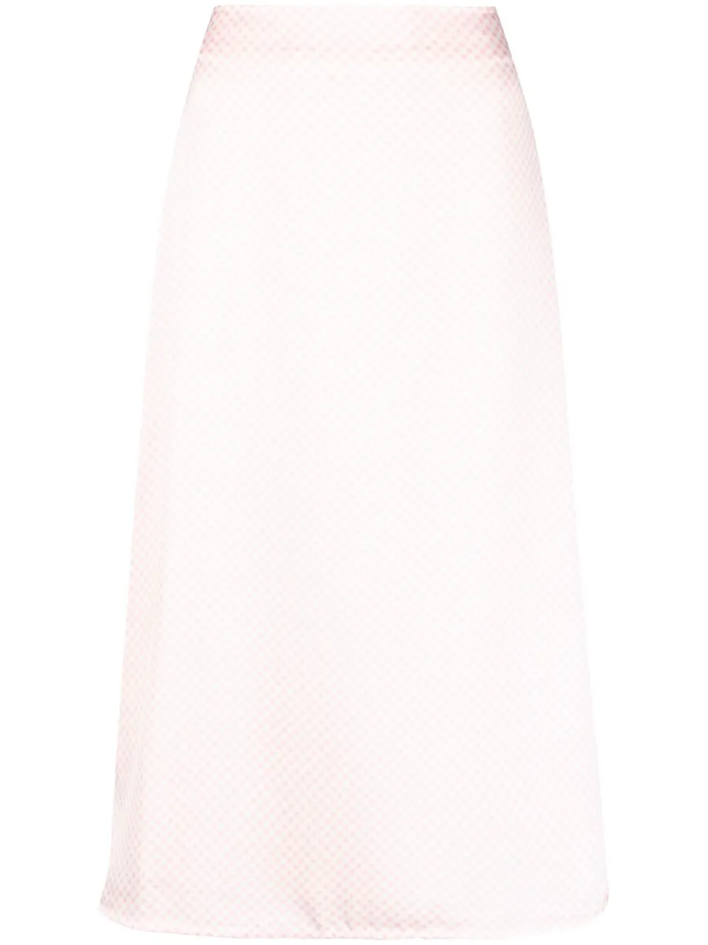 

GANNI checked satin midi skirt - Purple