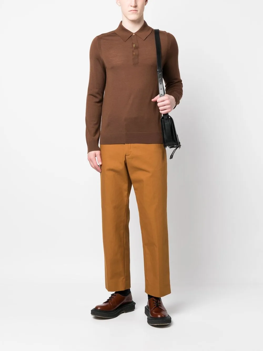 Paul Smith Poloshirt met lange mouwen - Bruin