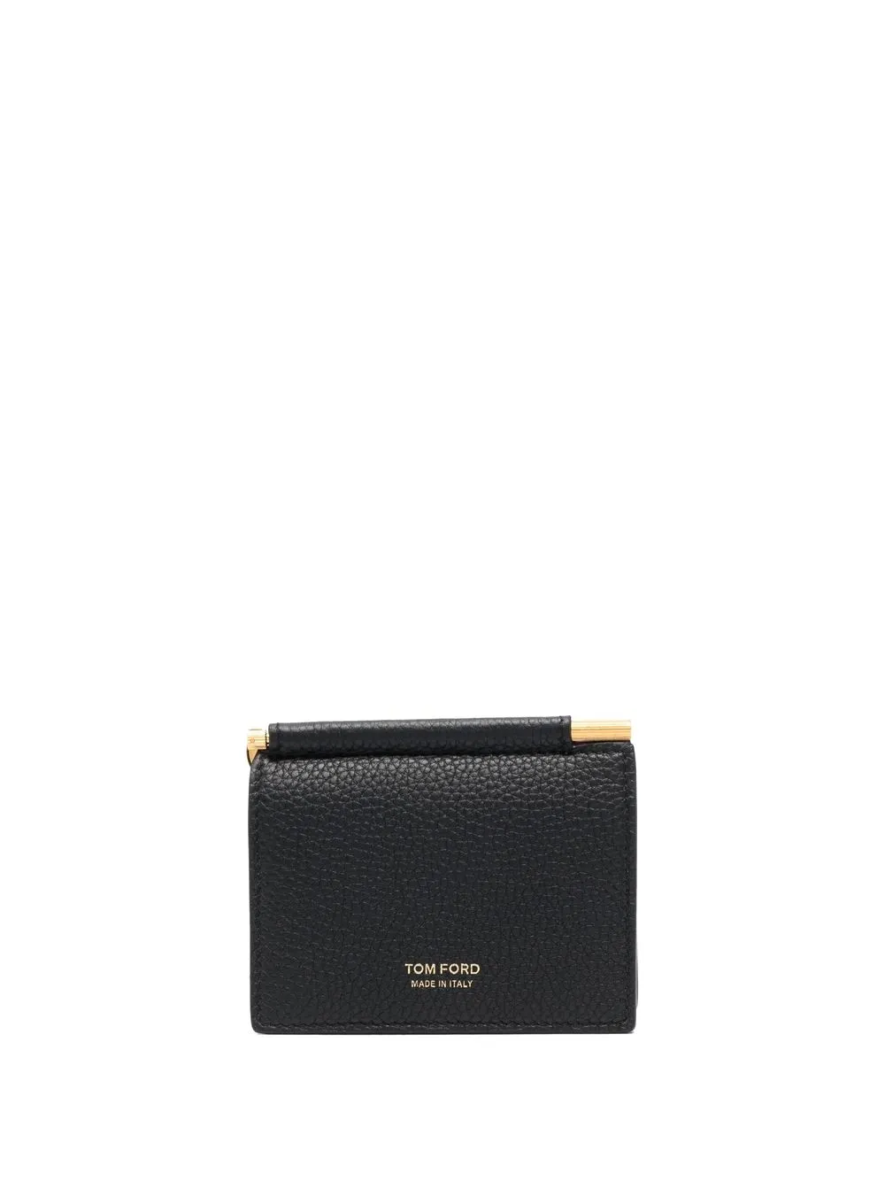 

TOM FORD logo-stamp leather wallet - Black