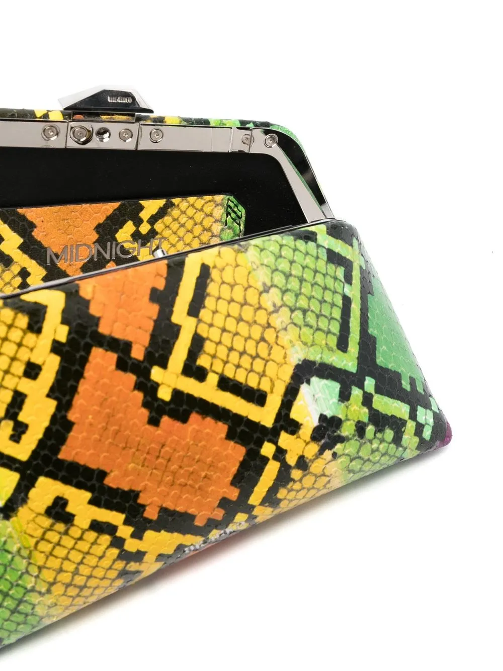 The Attico Midnight Python print Clutch Bag Farfetch