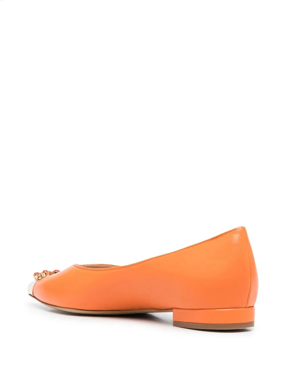 Paul Warmer crystalembellished Leather Ballerina Shoes Farfetch