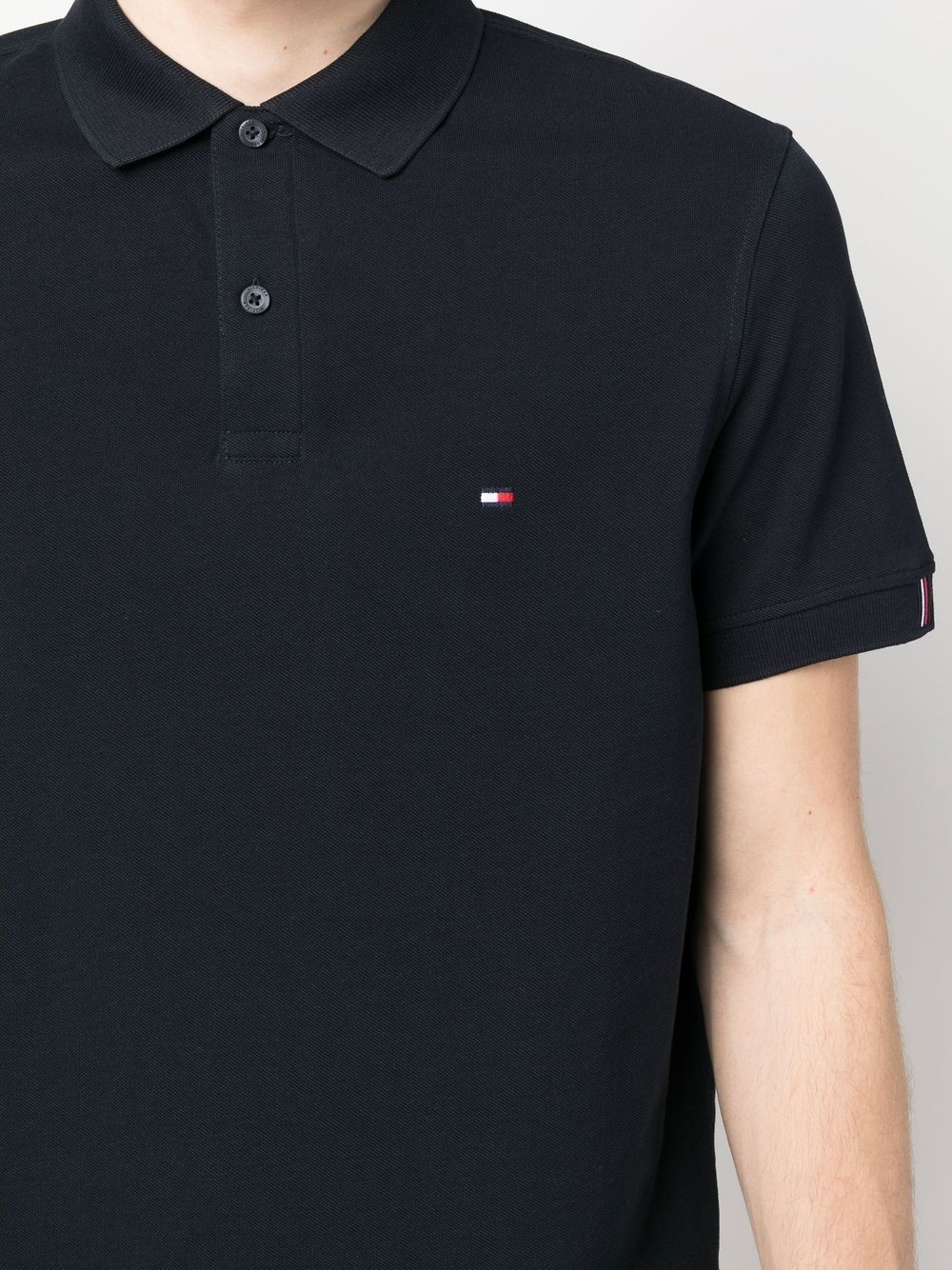 logo-embroidery polo shirt