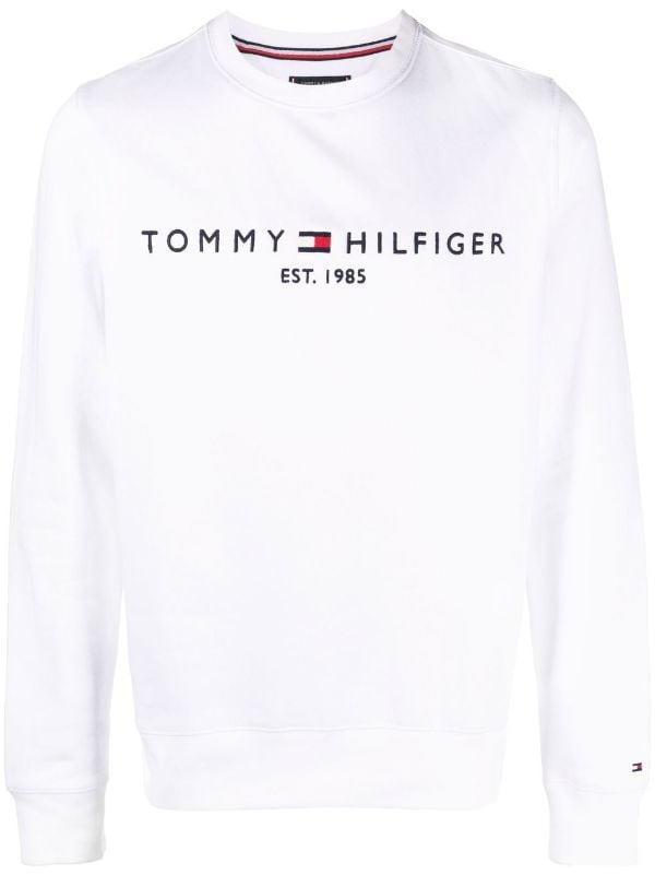 Kurv Sjældent Lao Tommy Hilfiger logo-embroidered Sweatshirt - Farfetch