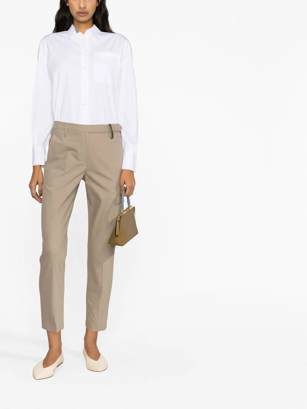 Brunello Cucinelli Cropped broek - Beige