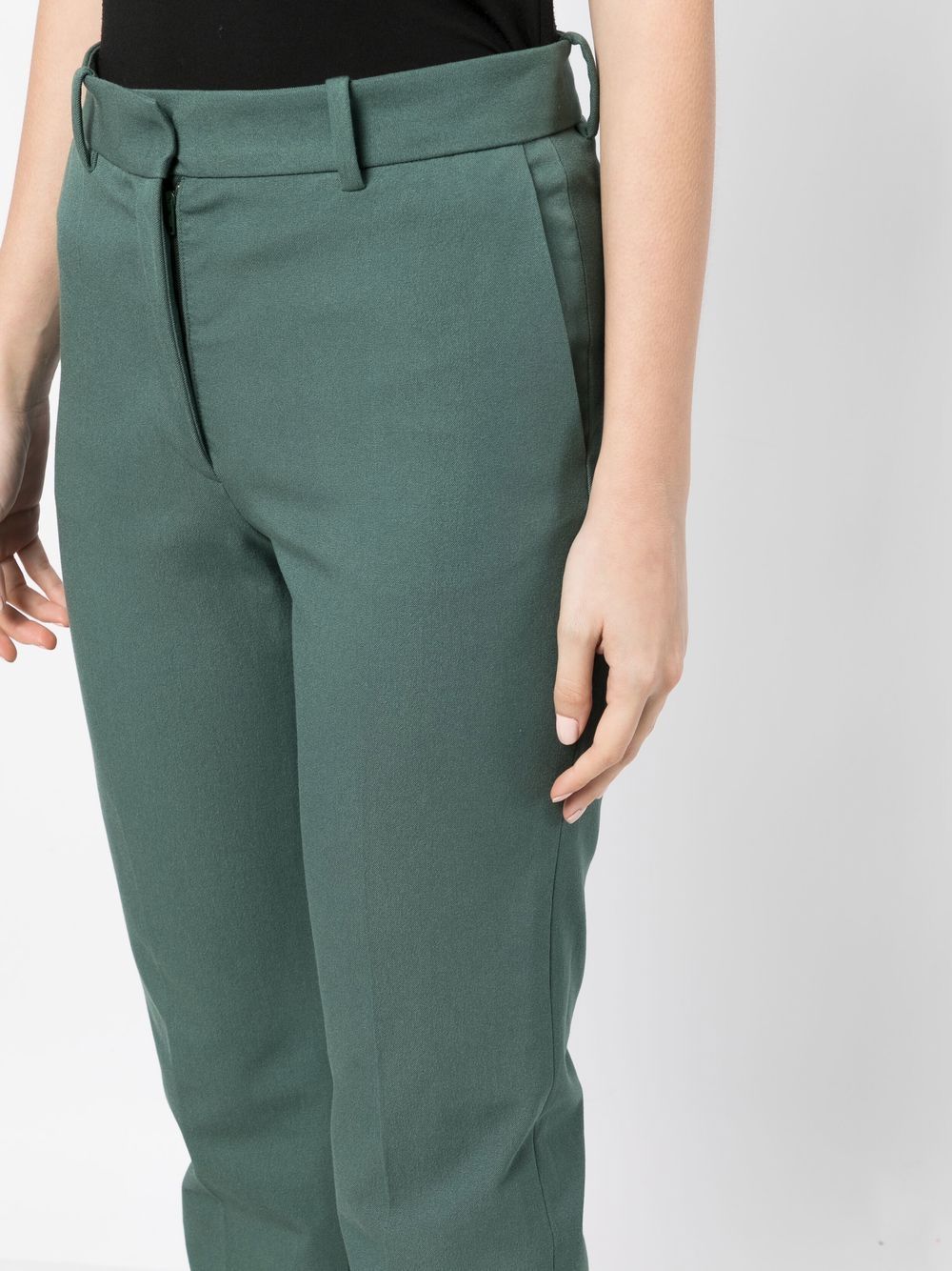 Shop Joseph Straight-leg Tailored Trousers In Green