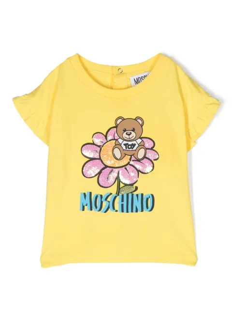 Moschino Kids sequin-embellished logo-print T-shirt