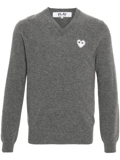Pull en laine à design chiné - Comme Des Garçons Play - Modalova