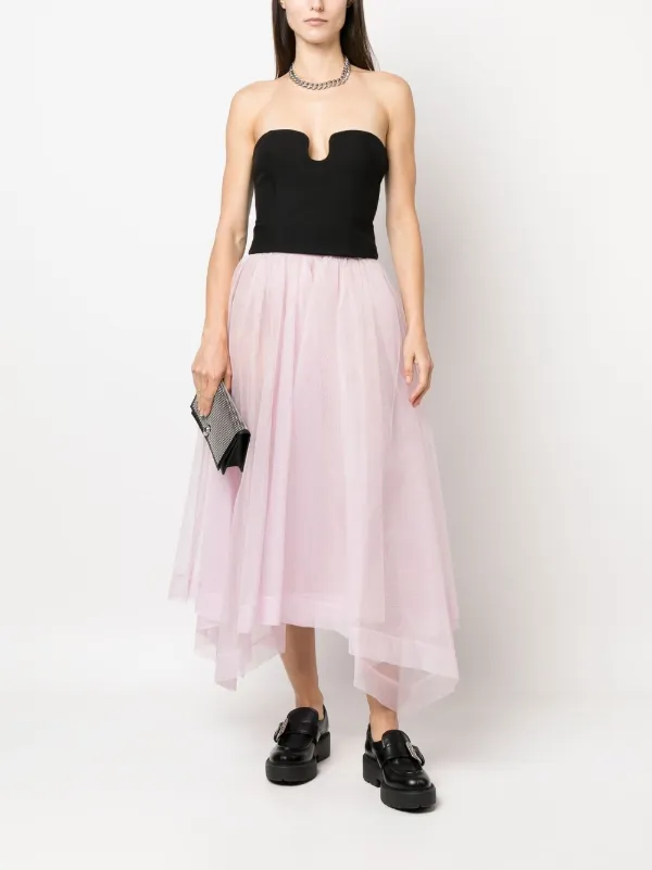 Alexander McQueen アシンメトリー ティアードスカート | ピンク