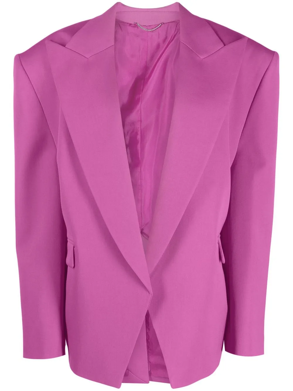 

Magda Butrym single-breasted shoulder-pad blazer - Purple