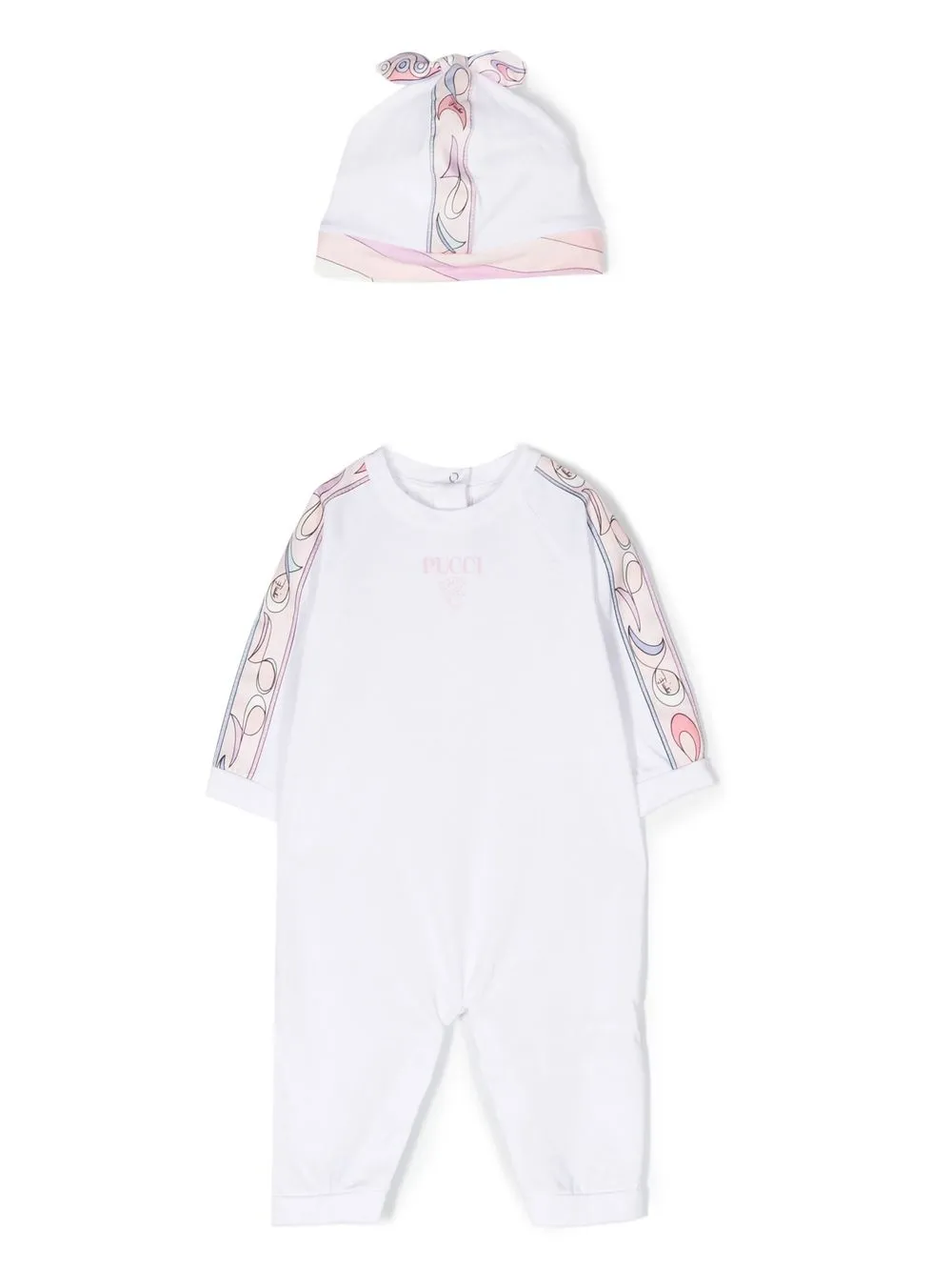 

PUCCI Junior abstract-print babygrow set - White