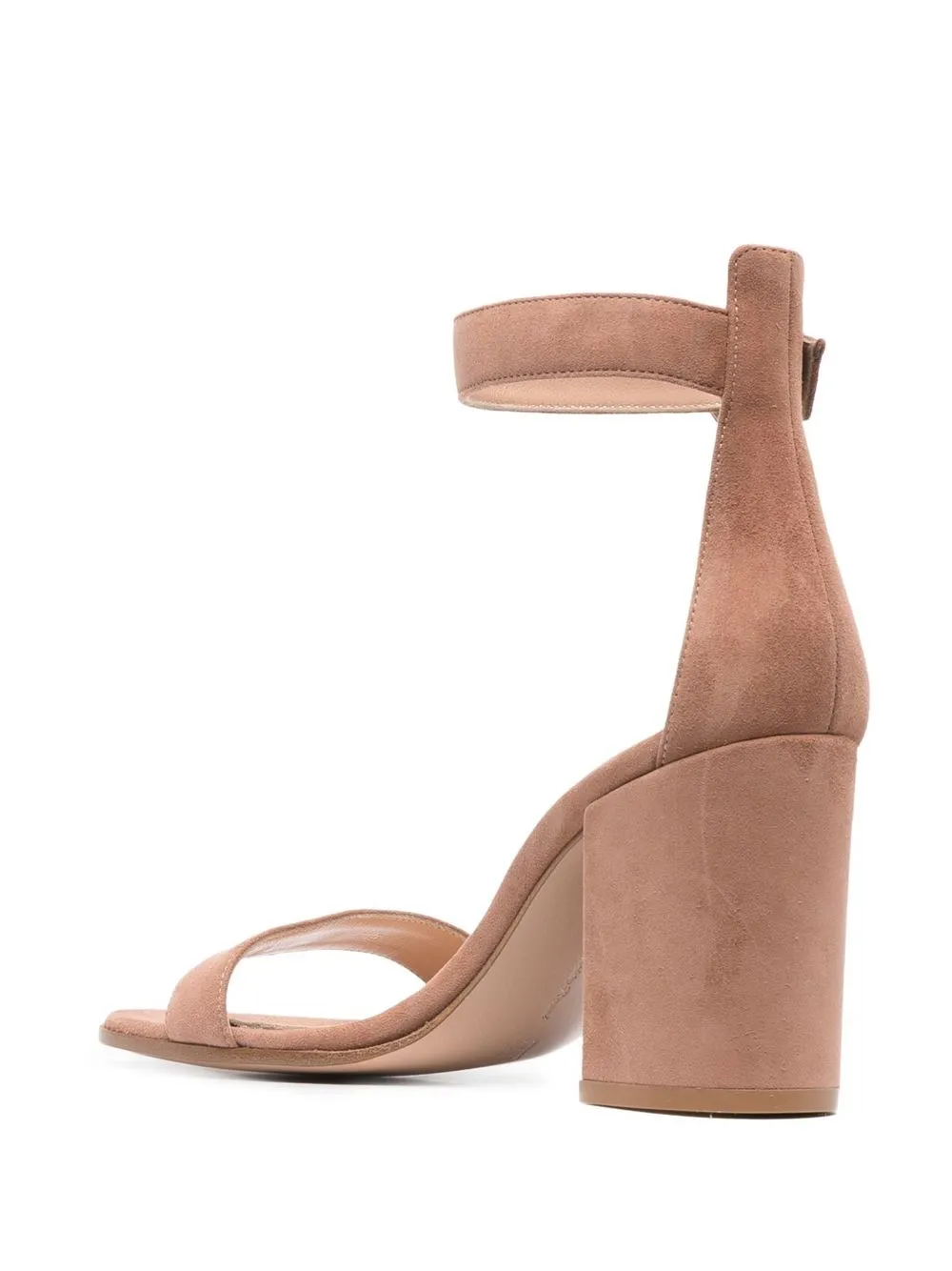 Shop Gianvito Rossi Versilia 85mm Suede Sandals In Neutrals