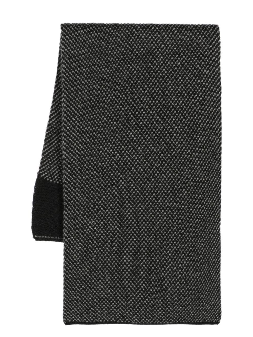 Dell'oglio Fine-knit Cashmere Scarf In Schwarz