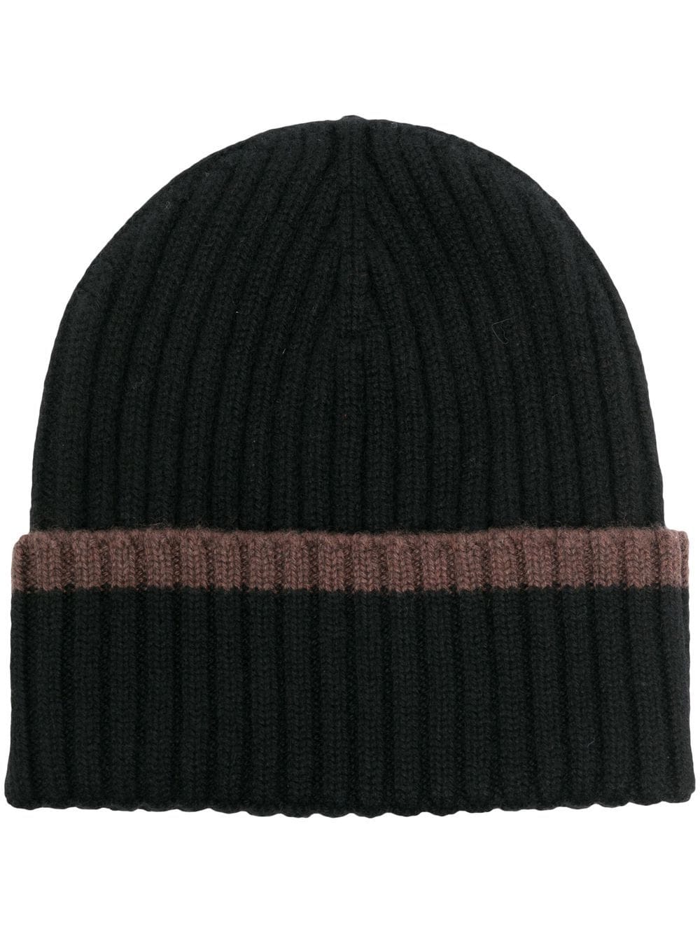 Dell'oglio Stripe-trim Cashmere Beanie In Black